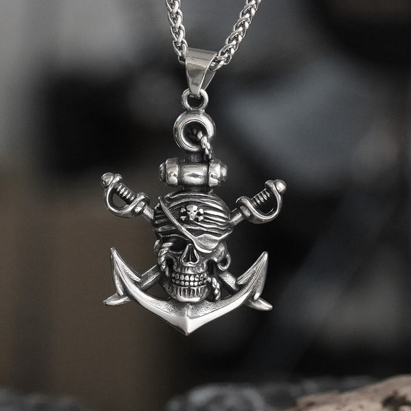 Death Pirate Stainless Steel Pendant01 | Gthic.com
