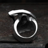 Death Sickle Stainless Steel Skull Ring | Gthic.com