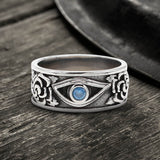 Eye And Rose Stainless Steel Goth Ring | Gthic.com
