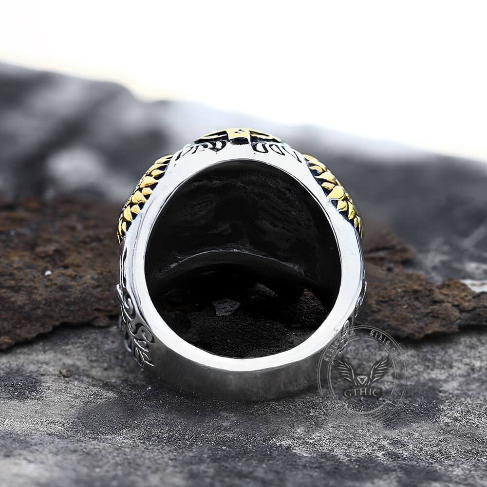 Kapala Stainless Steel Sugar Skull Ring | Gthic.com