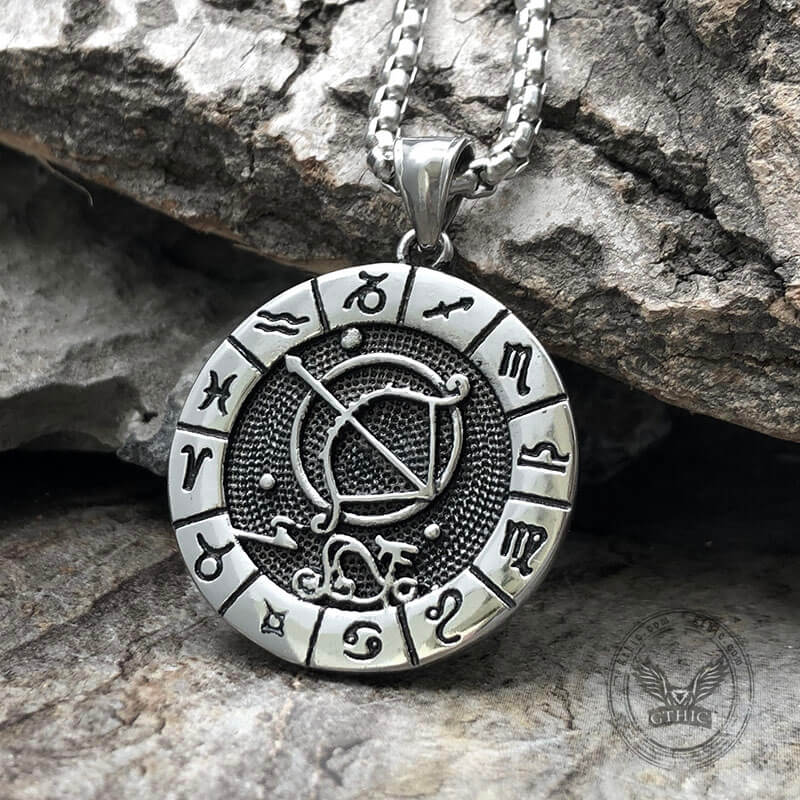 Sagittarius Stainless Steel Pendant 01 | Gthic.com