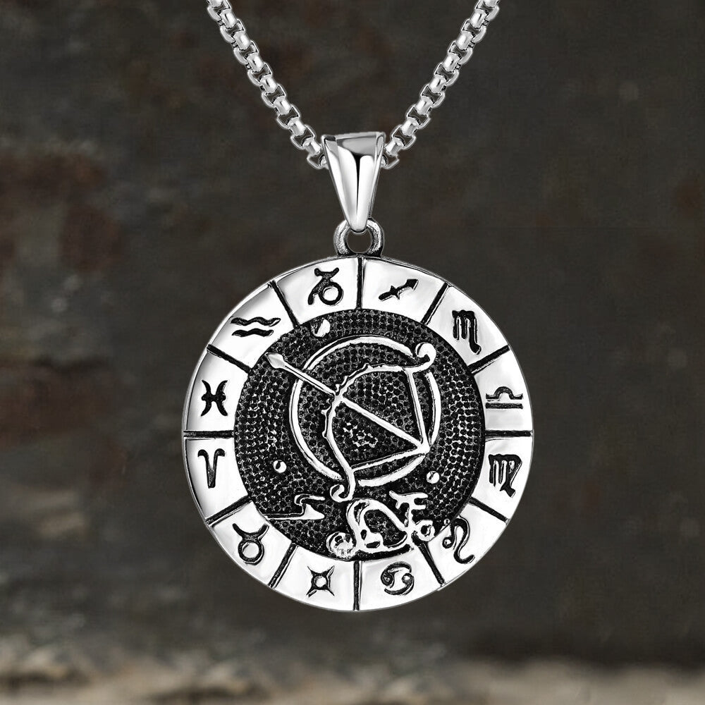 Sagittarius Stainless Steel Pendant 02 | Gthic.com