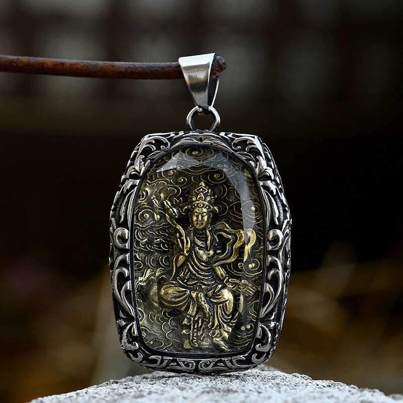 Buddhist Bodhisattva Stainless Steel Pendant | Gthic.com