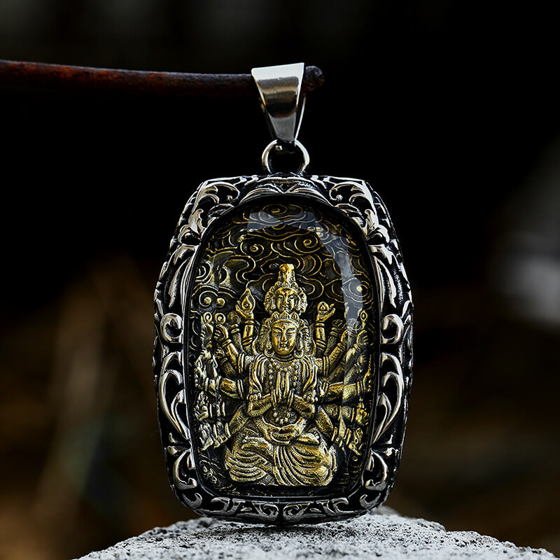 Buddhist Bodhisattva Stainless Steel Pendant | Gthic.com