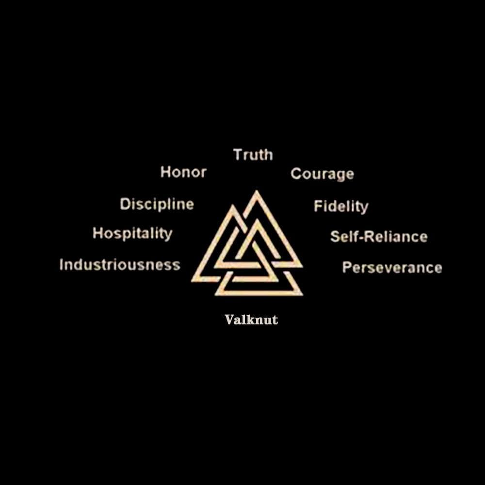 Valknut With Rune Inscriptions Valknut Runes