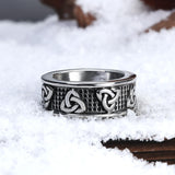 Warrior Triquetra Stainless Steel Viking Ring 01 | Gthic.com