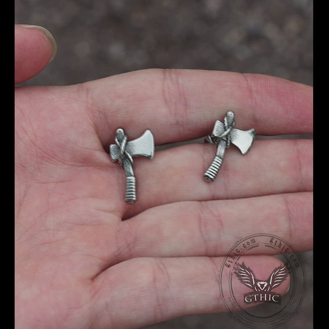 Retro Ax Stainless Steel Ear Stud