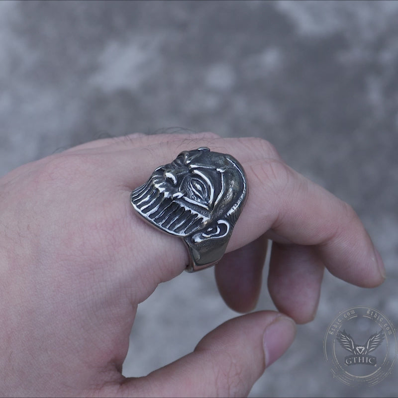 Rampage Mutant Stainless Steel Skull Ring