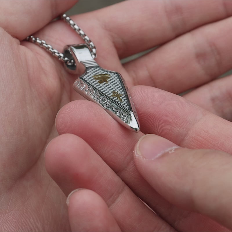 Eye of Ra Ankh Spearhead Stainless Steel Pendant