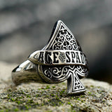 Ace Of Spades Stainless Steel Ring