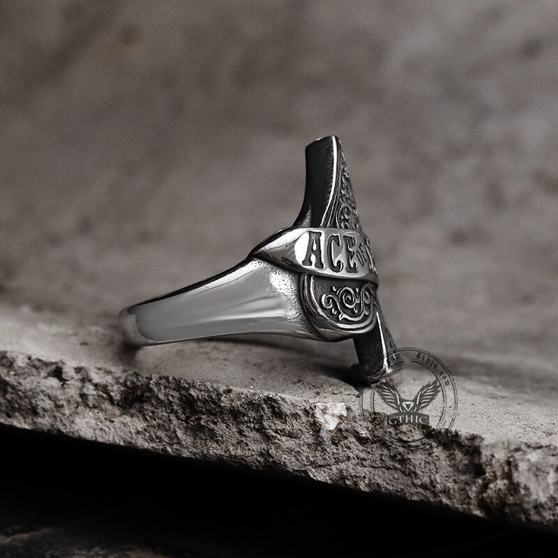 Ace Of Spades Stainless Steel Ring | Gthic.com