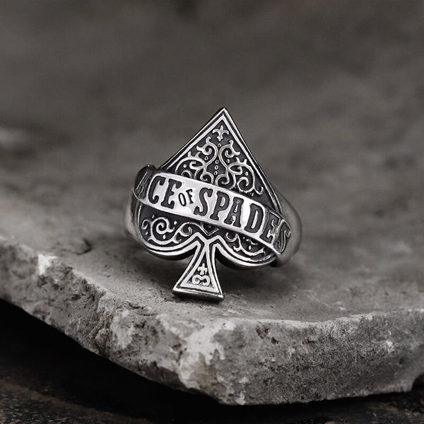 Ace Of Spades Stainless Steel Ring | Gthic.com