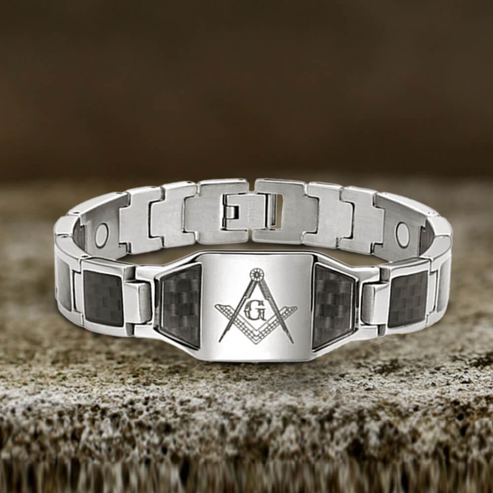 AG Fiber Germanium Stone Stainless Steel Bracelet 04 | Gthic.com