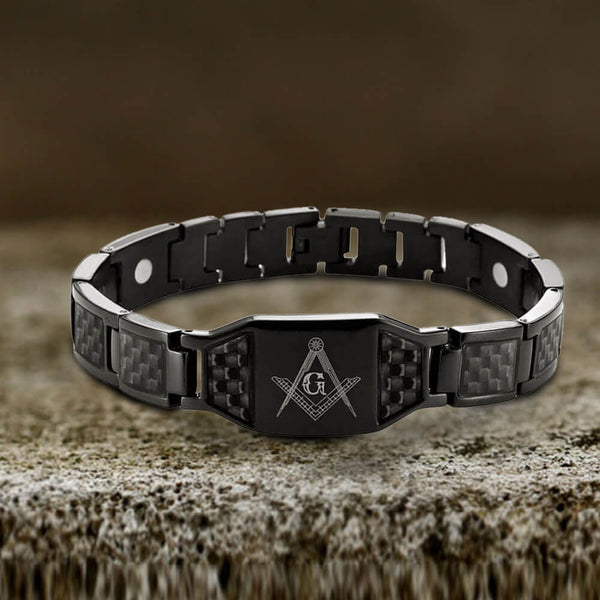 AG Fiber Germanium Stone Stainless Steel Bracelet 01 | Gthic.com