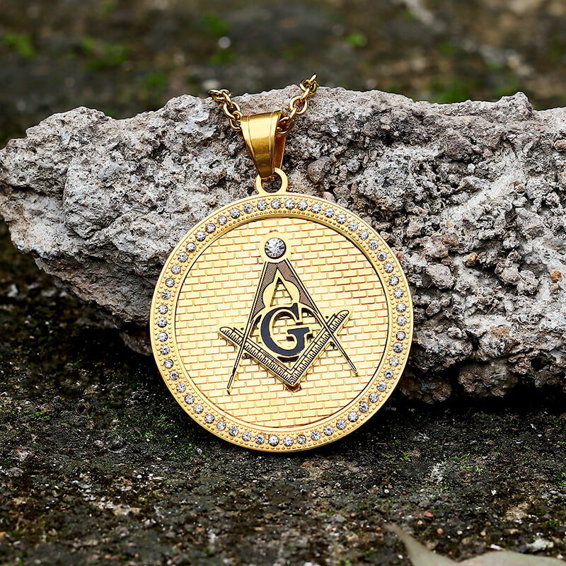 AG Stainless Steel Zircon Mason Pendant | Gthic.com