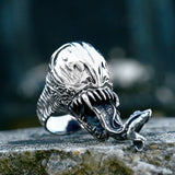 Alien Mutant Symbiote Stainless Steel Ring | Gthic.com