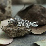 Alligator Brass Animal Tie Clip | Gthic.com