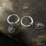 Anatomical Heart Organ Stainless Steel Earrings 04 | Gthic.com