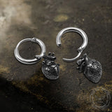 Anatomical Heart Organ Stainless Steel Earrings 03 | Gthic.com