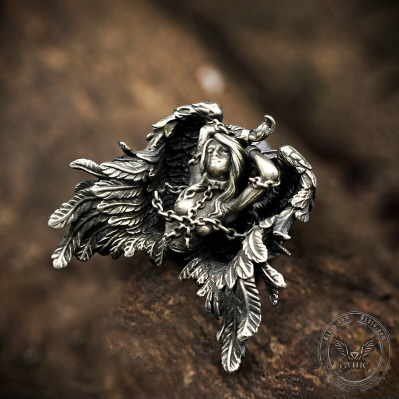 Andromeda Angel Wings Sterling Silver Greek Mythology Pendant | Gthic.com