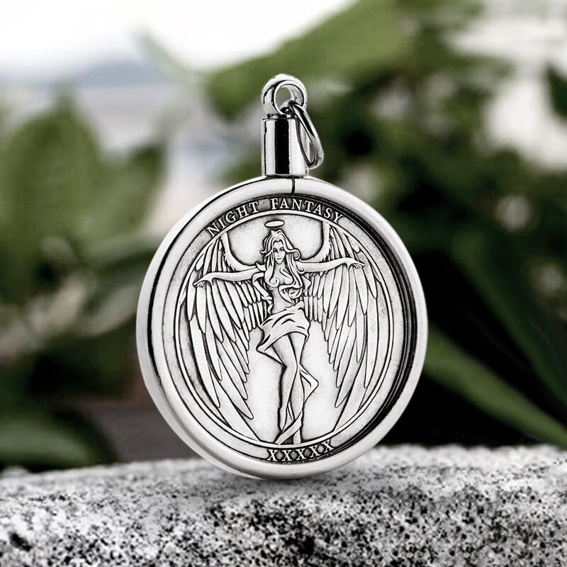 Angel And Demon Alloy Hobo Nickel Coin Pendant | Gthic.com