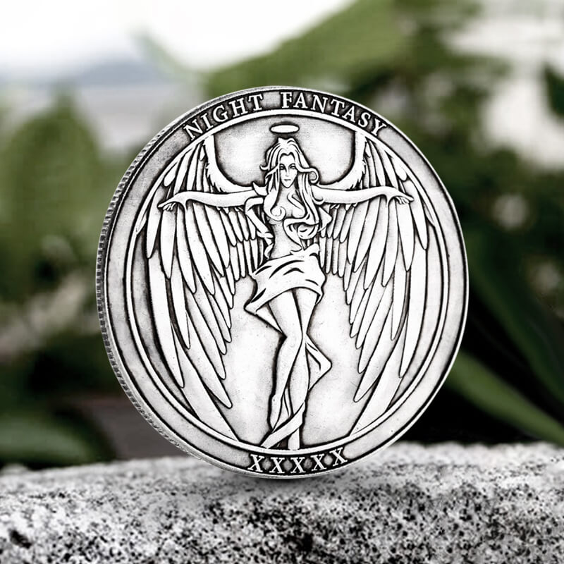 Angel And Demon Alloy Hobo Nickel Coin Pendant | Gthic.com