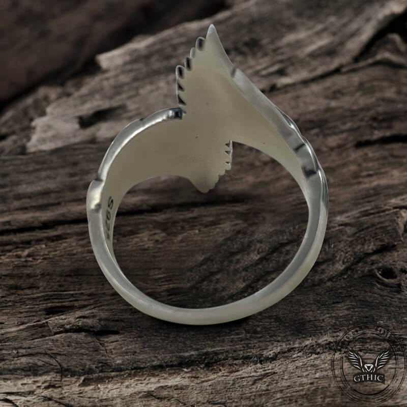 Angel Descends Sterling Silver Ring