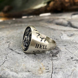 Angel Devil Sterling Silver Skull Ring | Gthic.com