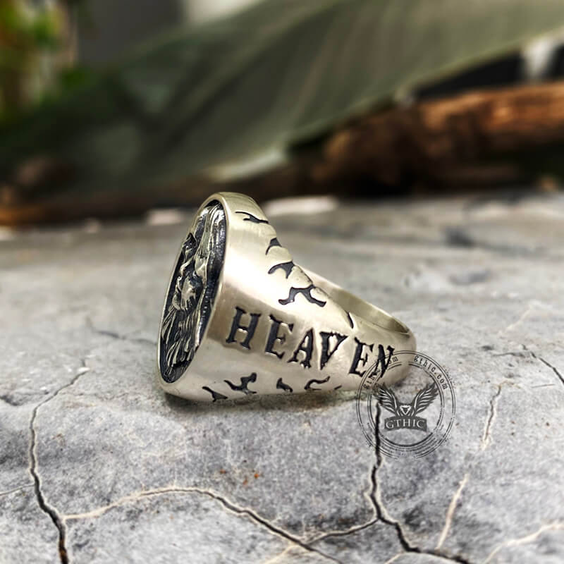 Angel Devil Sterling Silver Skull Ring | Gthic.com