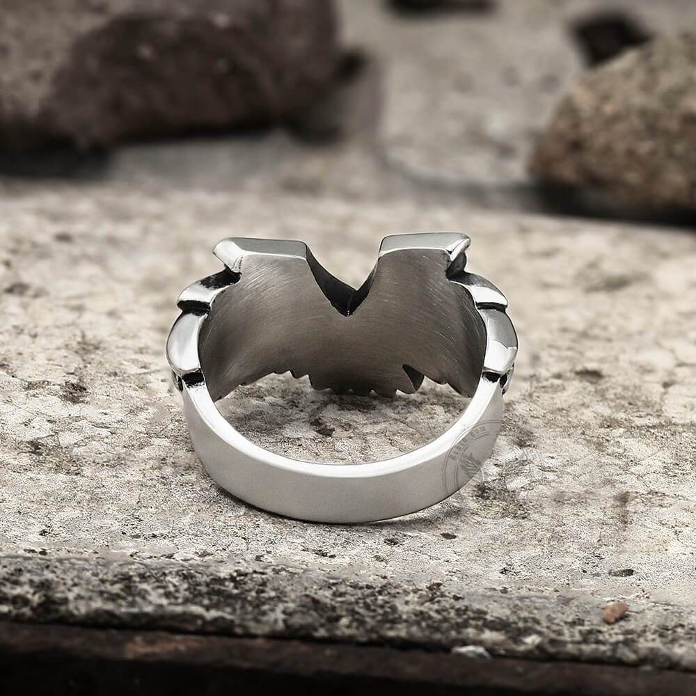 Angel Wing Stainless Steel Beast Ring