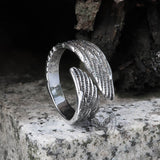 Angel Wing Stainless Steel Ring | Gthic.com