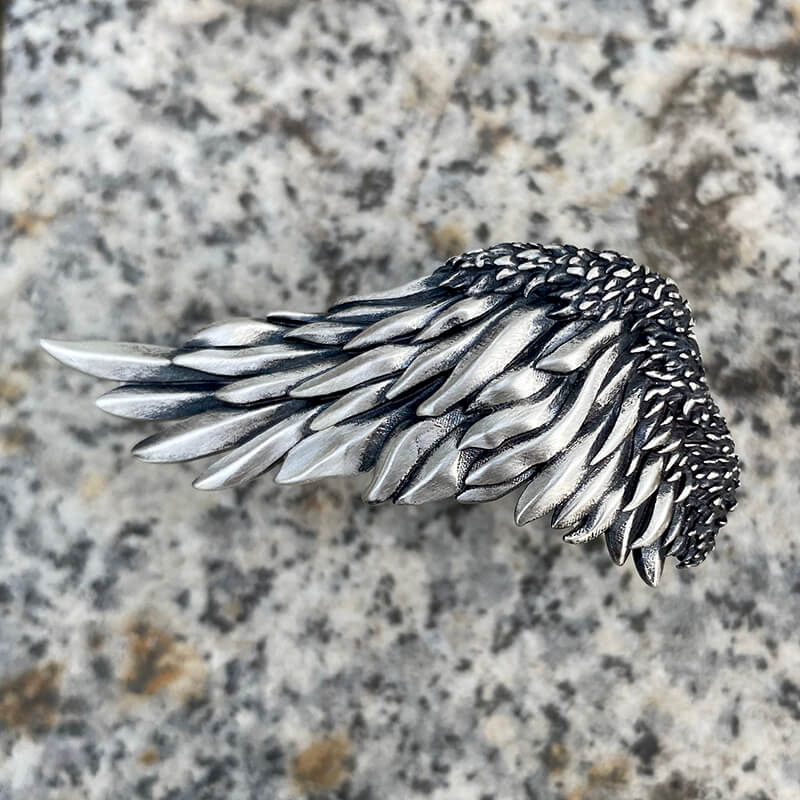 Angel Wing Sterling Silver Ring | Gthic.com