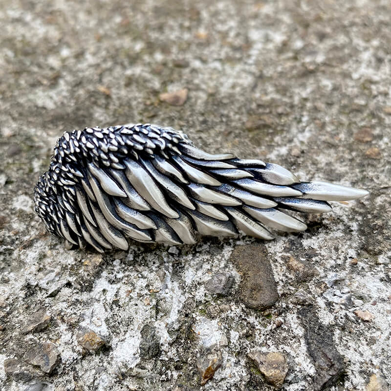 Angel Wing Sterling Silver Ring | Gthic.com