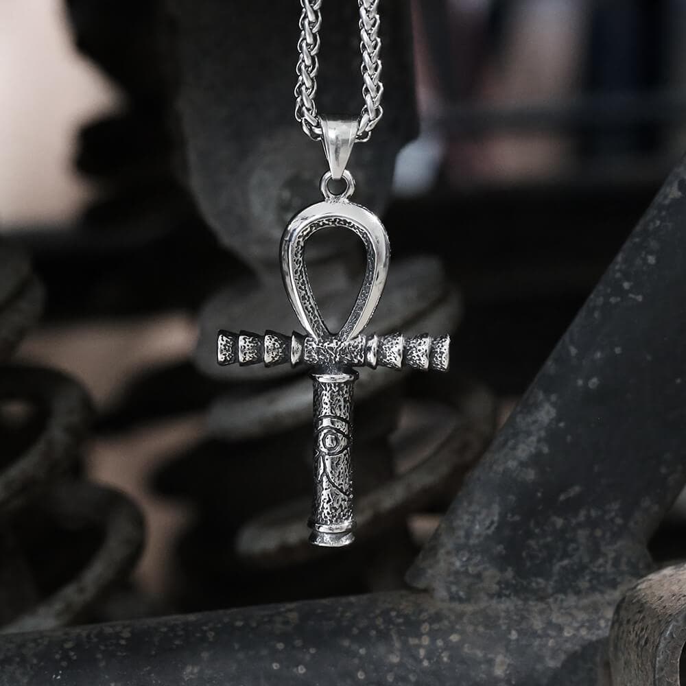 Ankh Eye of Horus Stainless Steel Pendant | Gthic.com