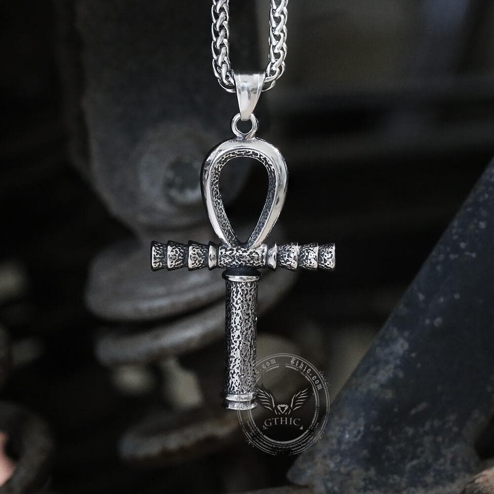 Ankh Eye of Horus Stainless Steel Pendant | Gthic.com