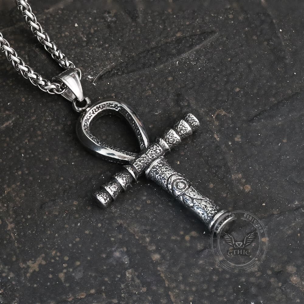 Ankh Eye of Horus Stainless Steel Pendant