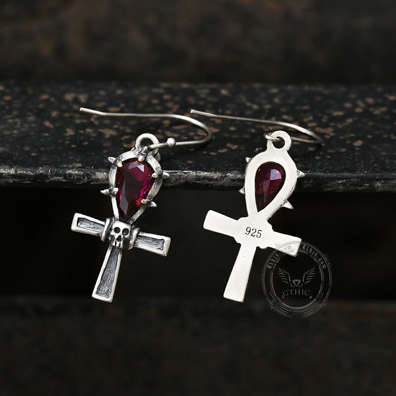 Egyptian Ankh Charms for Sleeper Earrings in Sterling Silver - The Egyptian Ankh Charms for Sleeper Earrings in Sterling Silver - The