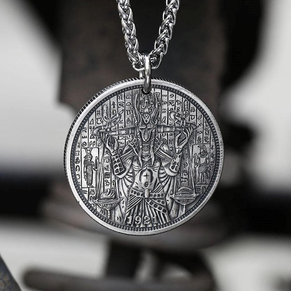 Anubis Weighing of Souls Hobo Nickel Pendant | Gthic.com