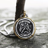 Archangel Saint Michael Stainless Steel Coin Necklace