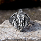 Auspicious Elephant Stainless Steel Animal Ring | Gthic.com