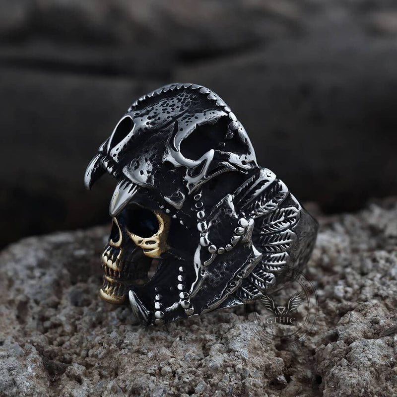 Nightrider Jewelry Ocelotl Aztec Jaguar Warrior Ring