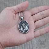 Egyptian God of Death Anubis Pure Tin Skull Necklace