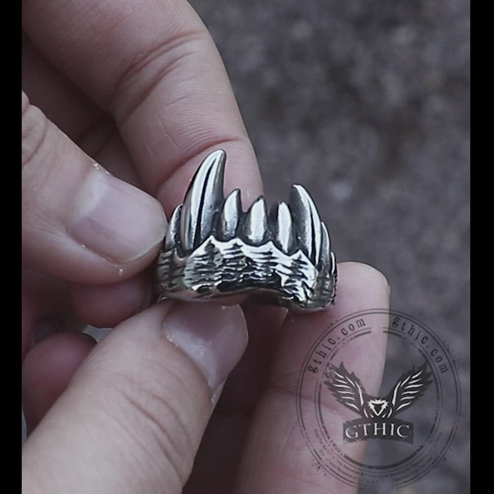 Vampire Teeth Stainless Steel Ring