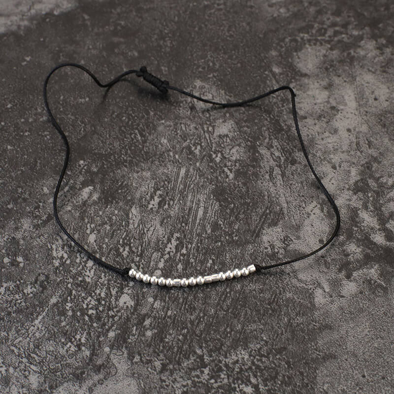 Bad Ass Morse Code Sterling Silver Bracelet