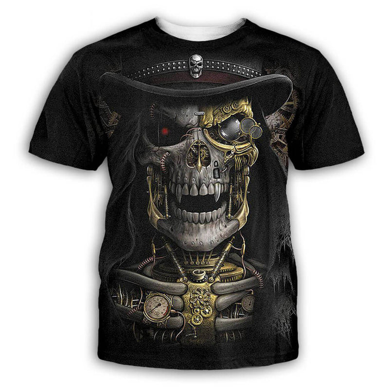 Bandit Steampunk Polyester Skull T-shirt | Gthic.com