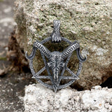 Baphomet Goat Head Stainless Steel Satan Pendant | Gthic.com