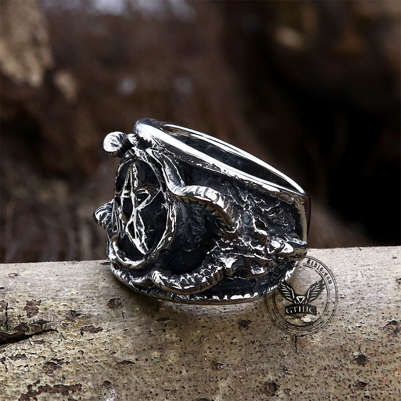 Baphomet Sigil Stainless Steel Occultisme Ring