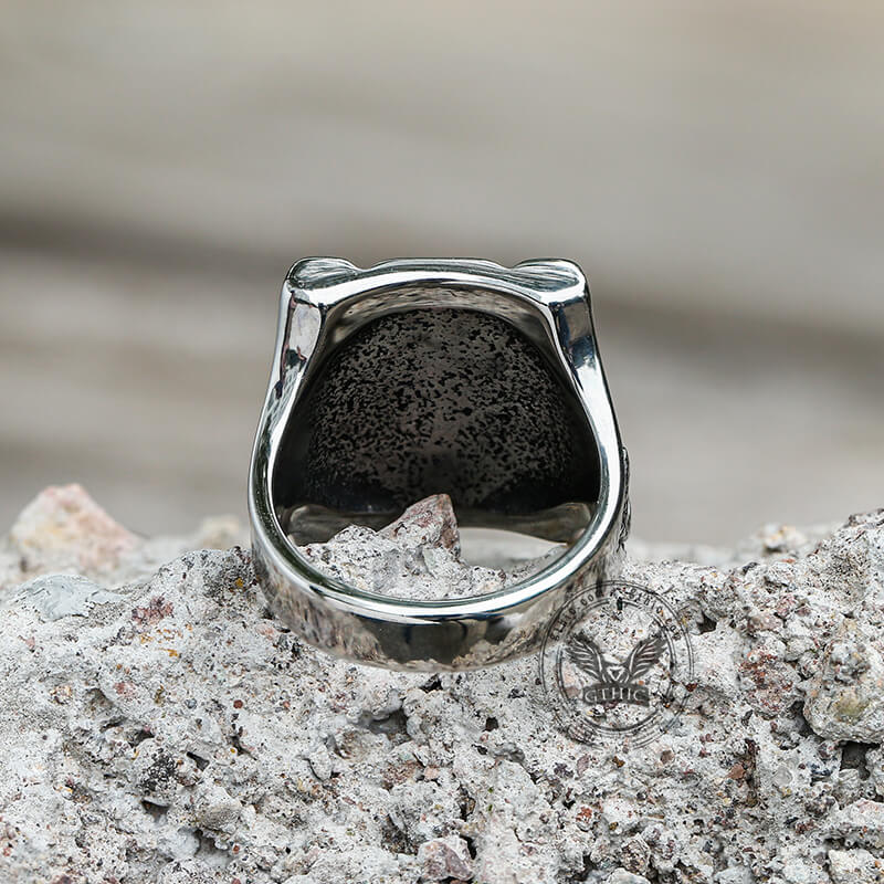 Baphomet Stainless Steel Satan Ring | Gthic.com