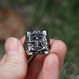 Baphomet Stainless Steel Satan Ring | Gthic.com
