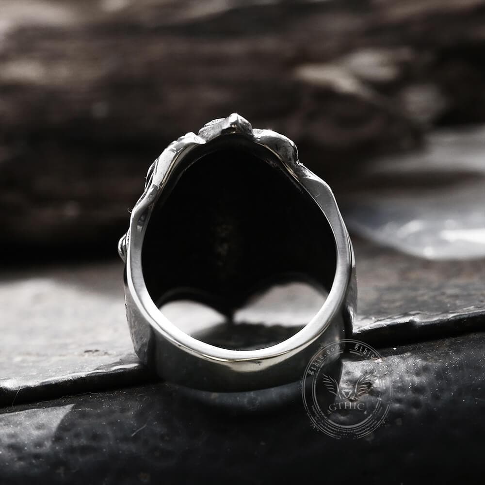 Baroque Lion Stainless Steel Ring